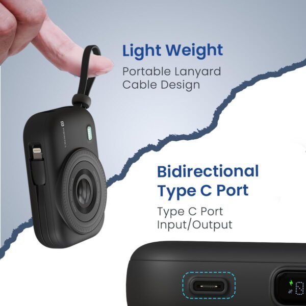Portronics Power Shutter 10000mAh 15W Magnetic Wireless Fast Charging Powerbank